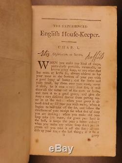 1799 English Housekeeper COOKBOOK Recipes Desserts Cooking SIGNED by Raffald