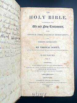 1810 Scott's Family Bible 1st Printing Early American Bible Americana