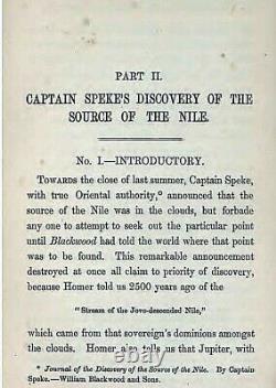 1864 Nile Basin Signed Richard F Burton Egypt Maps 1st Edition Travel MID East