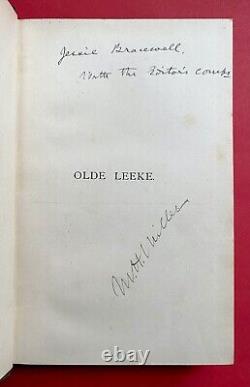 1891 Old Leeke Signed 1st Edition LEEK, STAFFORDSHIRE English Towns Rare