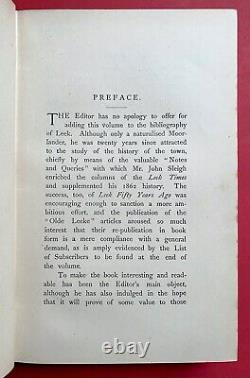 1891 Old Leeke Signed 1st Edition LEEK, STAFFORDSHIRE English Towns Rare