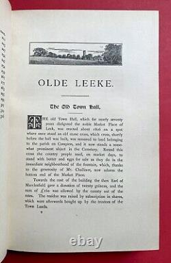 1891 Old Leeke Signed 1st Edition LEEK, STAFFORDSHIRE English Towns Rare