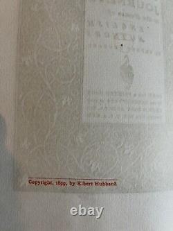 1899 Signed 1st Edition Elbert Hubbard Hand Illumined Frances Carmody #241