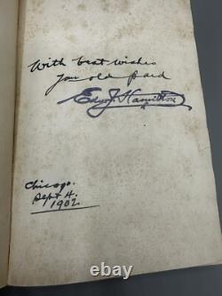 1902 Signed 1st Edition Edward J Hamilton Hoosier Poetry Book Western Press