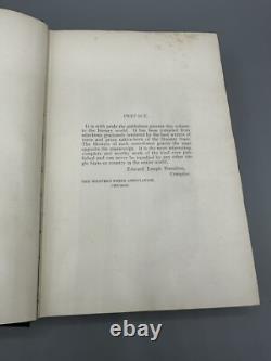 1902 Signed 1st Edition Edward J Hamilton Hoosier Poetry Book Western Press