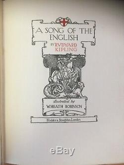 1909 A Song of the English Signed and ltd edition, Kipling. Heath Robinson