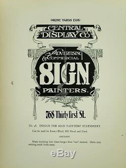 1909 Antique Sign Painting 75 Alphabets 96 Layouts Typography Text Art Atkinson