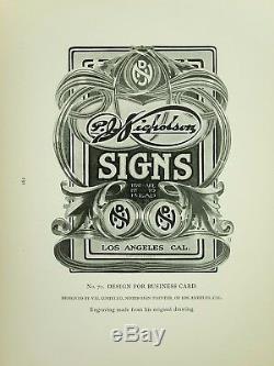 1909 Antique Sign Painting 75 Alphabets 96 Layouts Typography Text Art Atkinson