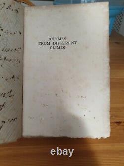 1918 Rhymes From Different Climes Signed 1st Edition Mary Marancey Bergholz USA