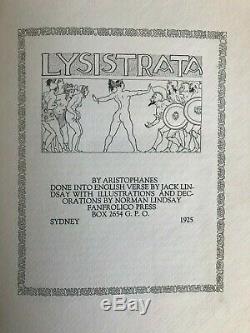 1925 Norman Lindsay LYSISTRATA 1/64 exceptionally rare MAGNIFICENT FOLIO