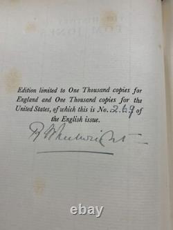 1925 Signed 1st Ed Limited Edition The History Of Tom Jones Antique Book (p7)