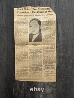 1929 Five and Ten Fannie Hurst SIGNED 1st Edition+Handwritten Letter & Clipping