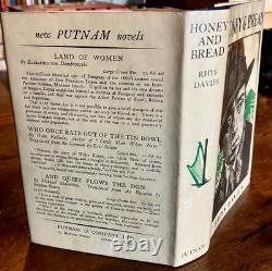 1935 RHYS DAVIES 1st Edition HONEY & BREAD Signed Copy + D/W Mining Novel Wales