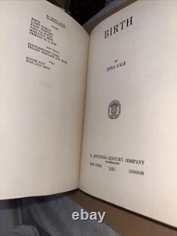 1937 Bookplate Signed 1st Edition Birth by Zona Gale D Appleton Rare! HC DJ
