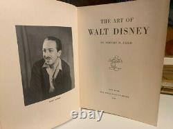 1942 Original book THE ART OF WALT DISNEY SIGNED ART MICKEY MOUSE USA + COA