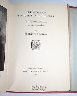 1950 Story of a Priceless Art Treasure Audubon Art bound by G Zabrinskie Signed