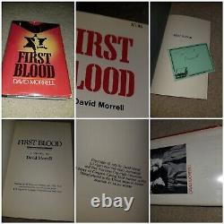 1ST EDITION 1ST PRINT First Blood by DAVID MORRELL SIGNED BookPlate (John Rambo)