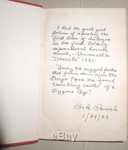 1st ed DRACULA Bram Stoker DJ Special Note SIGNED directly in book AN HEIRLOOM