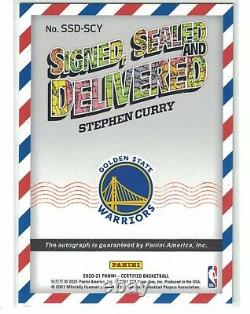 2020 Panini Certified Stephen Curry Autograph Signed, Sealed & Delivered SP Card