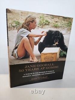 50 YEARS AT GOMBE Jane Goodall SIGNED Revised 1st Edition ILLUSTRATED Chimpanzee