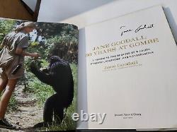 50 YEARS AT GOMBE Jane Goodall SIGNED Revised 1st Edition ILLUSTRATED Chimpanzee