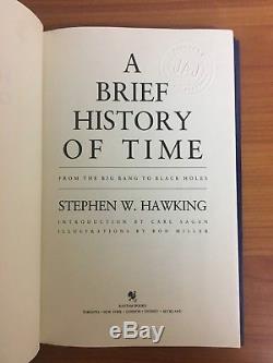 A Brief History of Time Stephen Hawking Signed Autograph 1st Ed. 2nd Print VG/VG