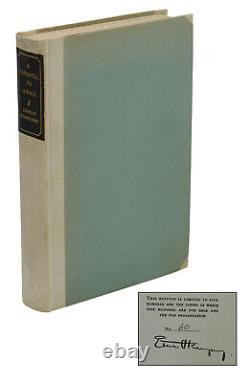 A Farewell to Arms ERNEST HEMINGWAY Signed Limited First Edition 1st 1929