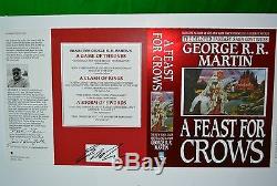 A Feast For Crows UNPUBLISHED Jaime Lannister DJ Cover George RR Martin 3 SIGNED