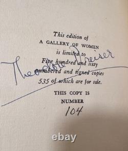 A Gallery of Women THEODORE DREISER SIGNED Limited 1st Edition 1929