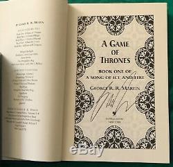A Game of Thrones by George R. R. Martin (2011, Hardcover, Deluxe)-SIGNED