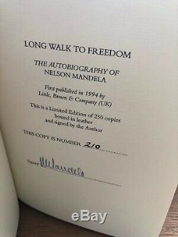 A Long Walk to Freedom The Autobiography of Nelson Mandela signed by the author
