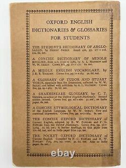 A Middle English Vocabulary 1ST EDITION TOLKIEN 1922 Hobbit Lord of the Rings