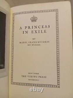 A Princess In Exile 1932 Signed 1st Edition Marie Grand Duchess Of Russia