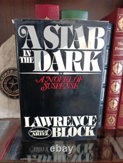 A Stab In The Dark Lawrence Block Signed 1st Edition Hcdj 1981 Good
