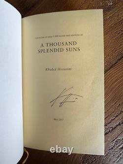 A Thousand Splendid Suns Khaled Hosseini Signed UK 1st edition hardback 2007