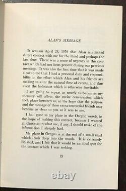 ALAN'S MESSAGE Daniel Fry, 1st 1954 ALIEN CONTACT ABDUCTION UFO SIGNED