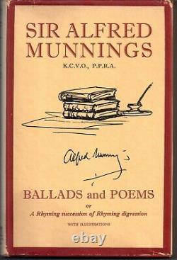 ALFRED MUNNINGS Ballads and poems, RARE Signed First Edition, FREEPOST