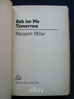 ASK FOR ME TOMORROW SIGNED & INSCRIBED by MARGARET MILLAR 1st Edition in DJ