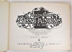 ATKINSON SIGN PAINTING 1909 1st Ed alphabet design advertising art deco layout