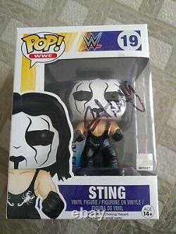 AUTOGRAPHED SIGNED WWE Wrestling Funko POP! Sting Vinyl Figure #19 NWO CROW