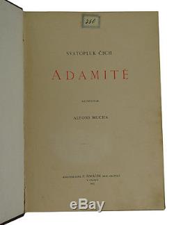 Adamite SIGNED by ALPHONSE MUCHA Alfons SVATOPLUK CECH Art Nouveau 1897