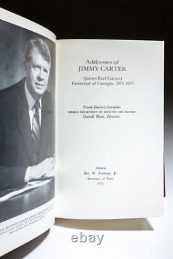 Addresses of Jimmy Carter Governor of Georgia 1971-1975 / Signed 1st Edition