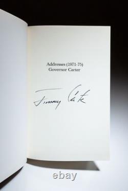 Addresses of Jimmy Carter Governor of Georgia 1971-1975 / Signed 1st Edition