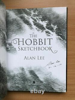 Alan Lee SIGNED DATED LARGE SKETCH The Hobbit Sketchbook LOTR UK 1/1 HB