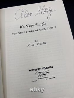 Alan Stang It's Very Simple 1st Edition SIGNED 1965 Civil Rights MLK