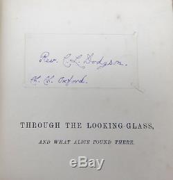 Alice in Wonderland, Through the Looking Glass Early Printings with Signed Card