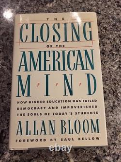 Allan Bloom / The Closing of the American Mind Signed 1st Edition 1987