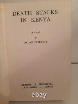 Allan Peverett, Death Stalks in Kenya. Signed 1st Edition Hardback 1957