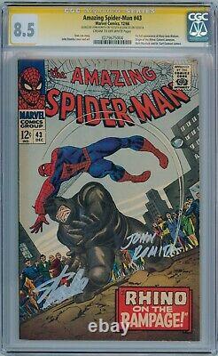 Amazing Spider-man #43 Cgc 8.5 Signature Series Signed Stan Lee John Romita Sr