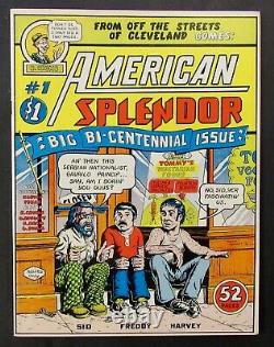 American Splendor # 1, Harvey Peckar Signed R Crumb Illustrations Counterculture